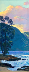 Original Pastel Painting "View from Keanae" by Michael Clements 20x48