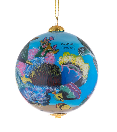 Glass Ornament - Coral World Hawaii